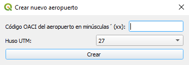 Ventana de creación de tablas
