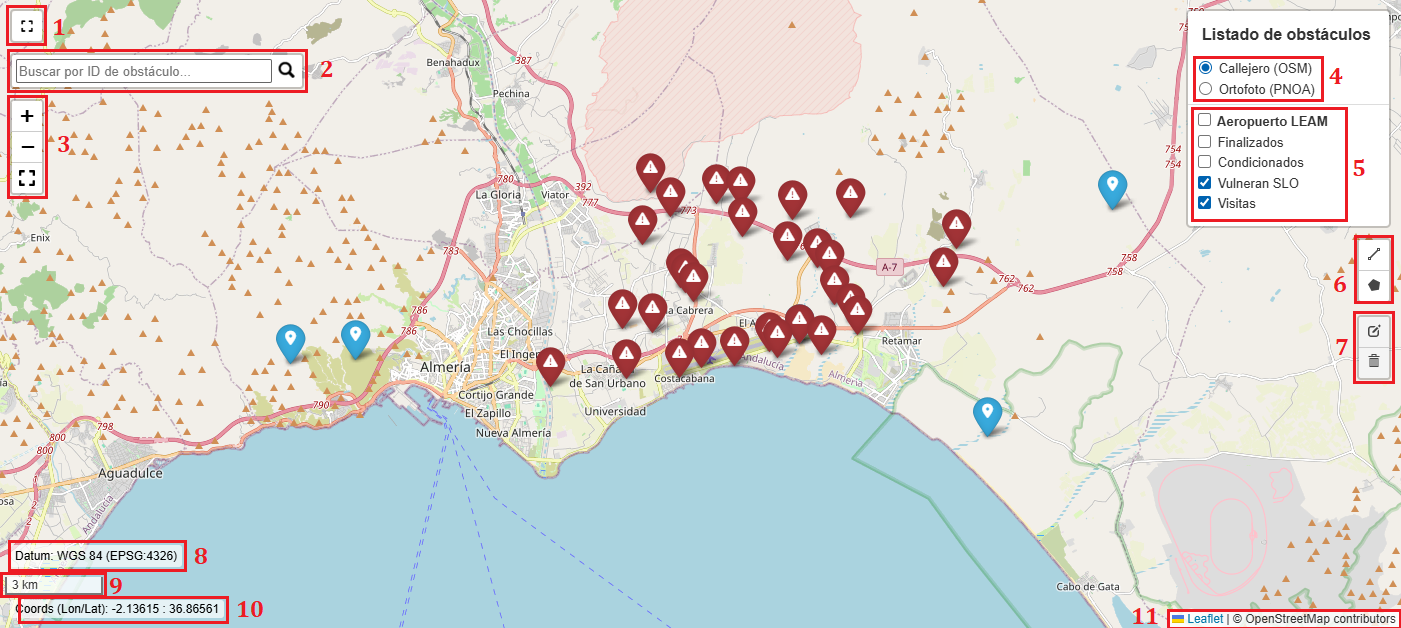 Captura de pantalla del visor web